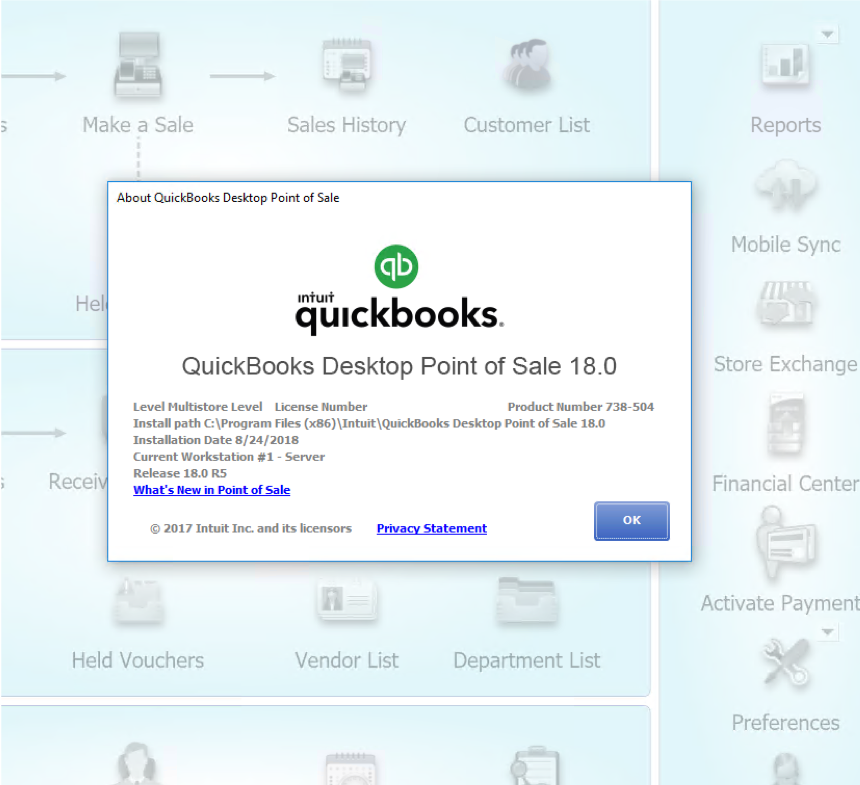 quickbooks pos v18