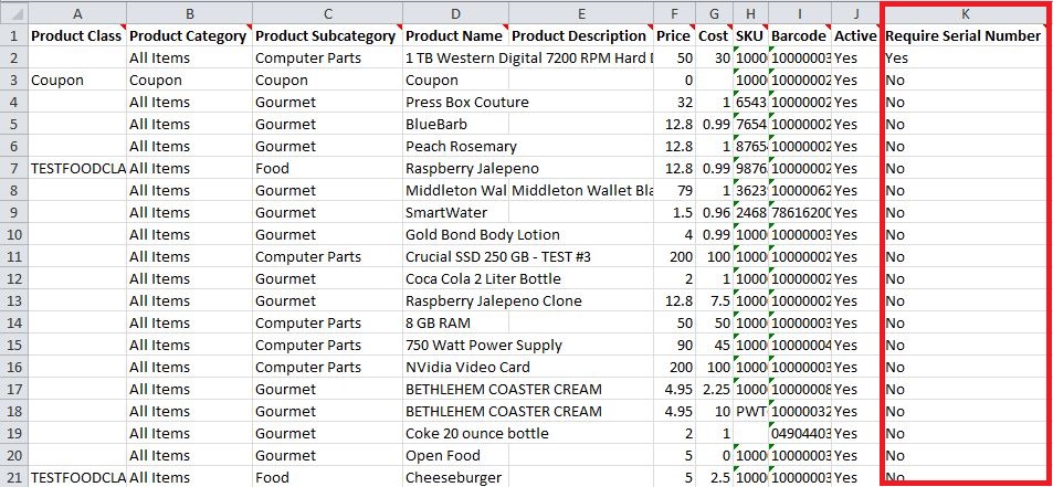 Export serial numbers for products to an Excel spreadsheet – Individual ...
